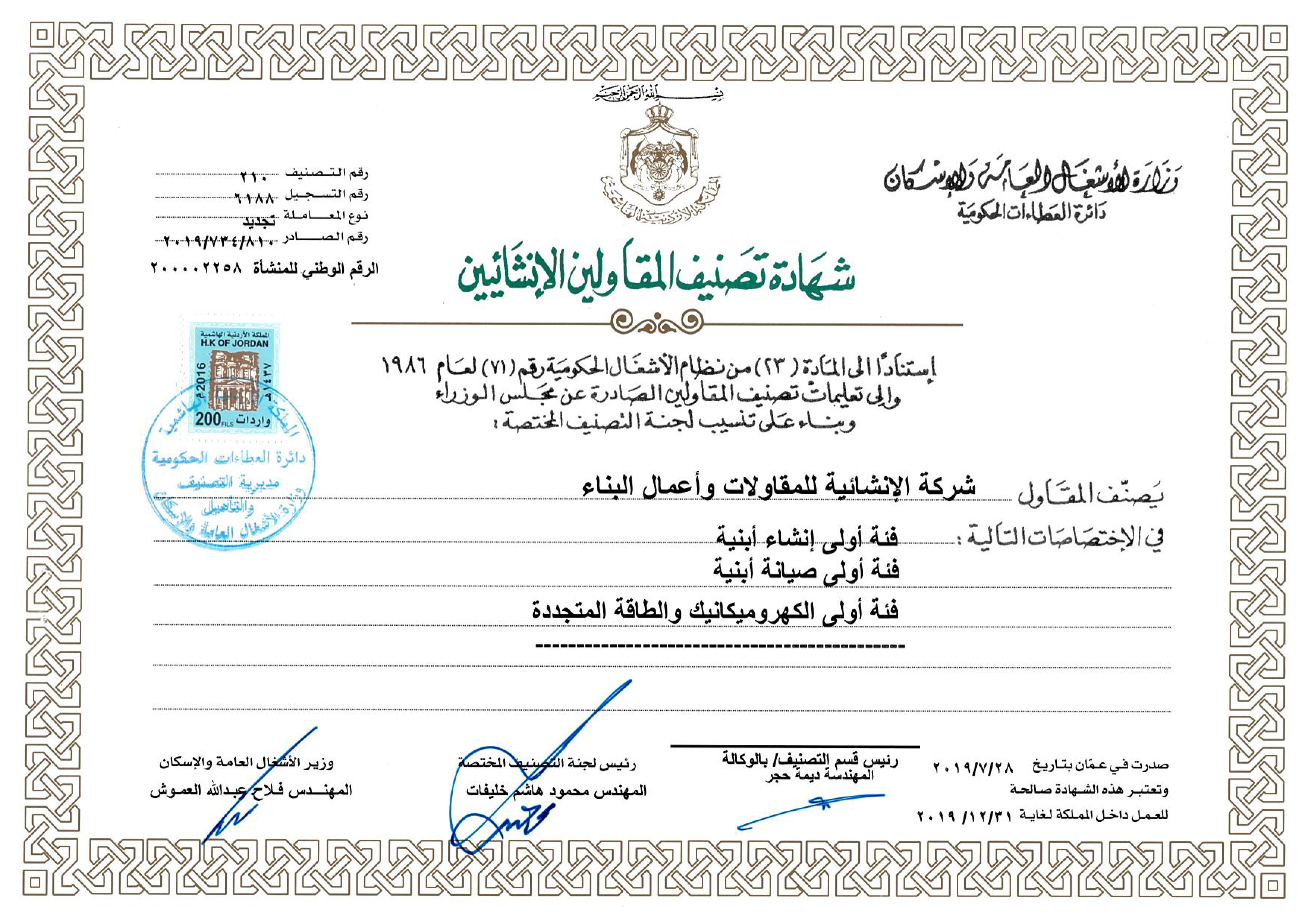 CERTIFICATE